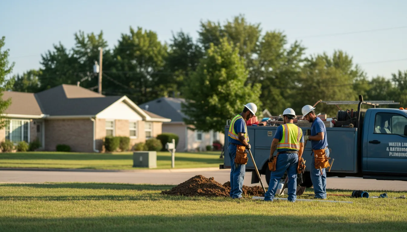 Residential water line and bathroom plumbing service in Palacios, TX